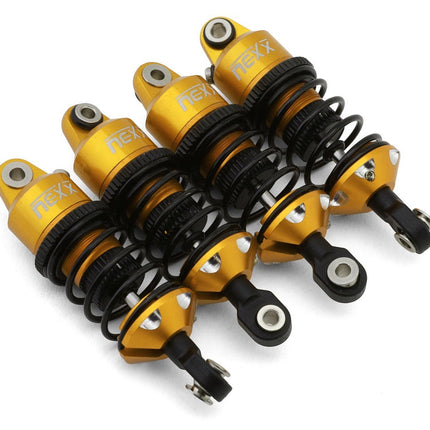 NEXX Racing 60mm Aluminum Threaded Shocks Mini Slash/4-Tec Drift Yellow NX-548-Y