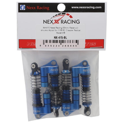 NEXX Racing Redcat Ascent18 Reservoir Aluminum Oil Shocks (Blue) (4) (53mm)