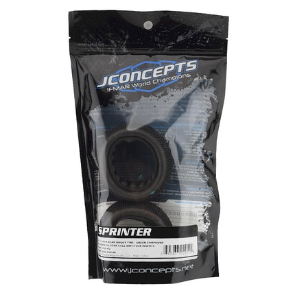 JConcepts Sprinter 2.2" Rear Buggy Dirt Oval Tires (2) (Green) JCO313302