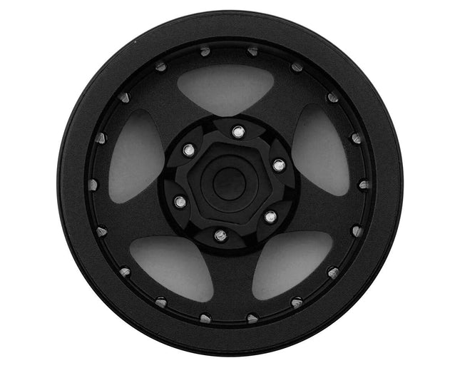 Treal Hobby Type E 1.9" Classic 5-Spoke Beadlock Wheels Black/Black TLHTWHEEL39