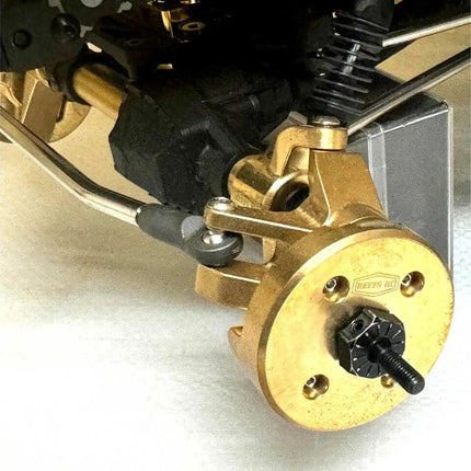 Reefs RC Axial SCX10 Pro Brass Outer Portal Covers (Gold) (2) (89g)