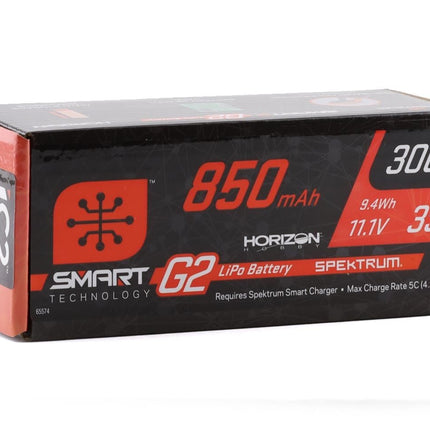 Spektrum RC 3S Smart G2 LiPo 30C Battery Pack (11.1V/850mAh) w/IC2 Connector 