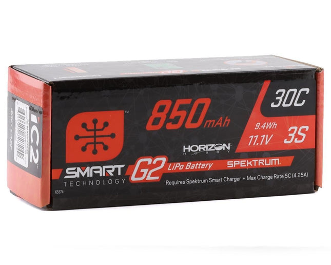 Spektrum RC 3S Smart G2 LiPo 30C Battery Pack (11.1V/850mAh) w/IC2 Connector 