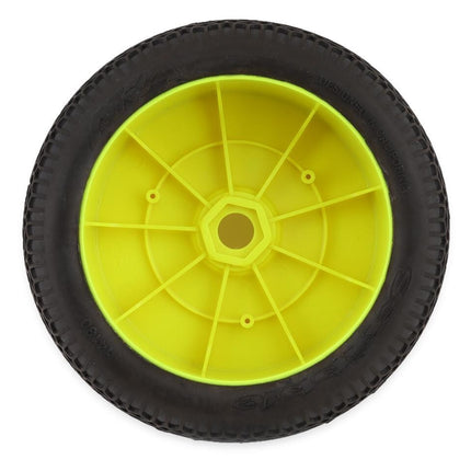 AKA EVO Scribble 1/8 Truggy Pre-Mounted Tires (Yellow) (Soft - Long Wear)