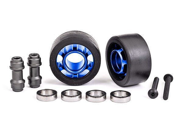 Wheels for Wheelie Bar 6061-T6 Aluminum Blue-Anodized  TRA7775X