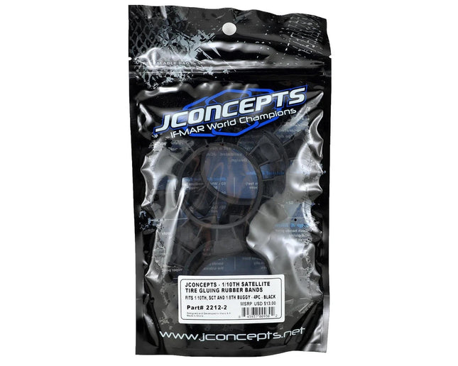 JConcepts 2212-2 "Satellite" Tire Glue Bands (Black) JCO22122