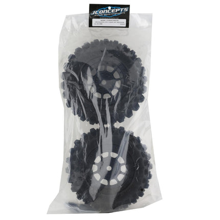 JConcepts Magma Pre-Mounted Monster Truck Tires w/Hazard Wheel BlK (2) 4013-3994