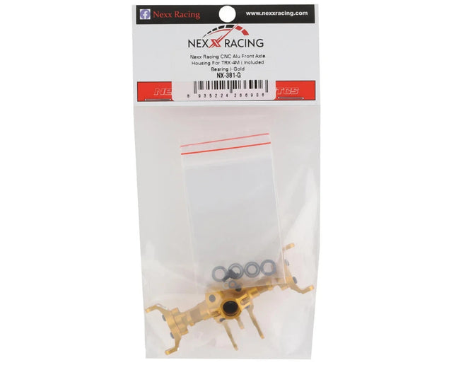 NEXX Racing Aluminum Front Axle Housing for Traxxas TRX-4M (Gold)