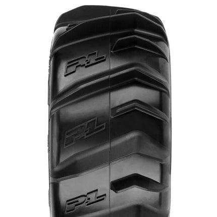Pro-Line 1/8 Dumont F/R 3.8" MT Tires Mounted 17mm Black Raid PRO1019210