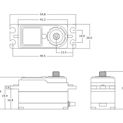 SRT Servos CH6012 Low Profile HV Coreless Digital Servo SRTCH6012
