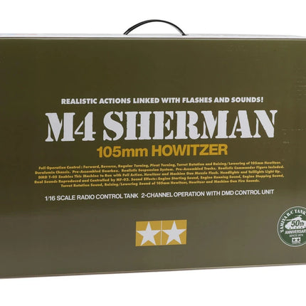 Tamiya 1/16 M4 Sherman 105mm Howitzer "Full Option" Radio Control Tank Kit