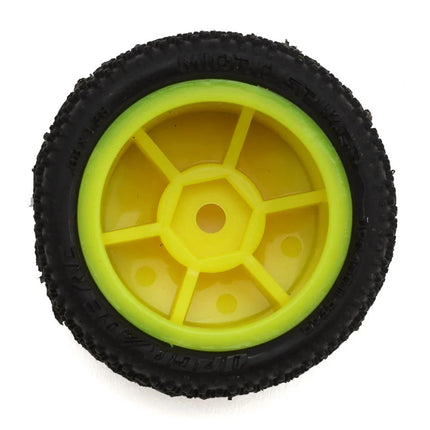 UpGrade RC Micro Spiker Pre-Mounted Carpet Tires for Losi® Micro-T (Yellow) (4)