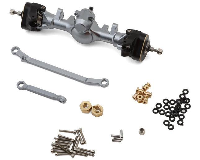 Injora Axial SCX24 +4mm Aluminum Front Planet Axle Set Titanium INJSCX24-190GLF