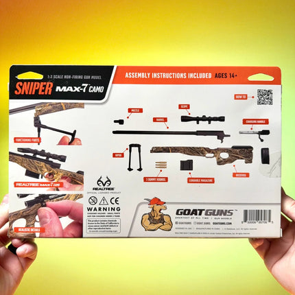 Goat Guns 1:4 Scale Die Cast Sniper Rifle Model Realtree Camo