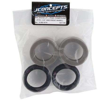 JConcepts Pin Swag 2.2" 4WD Buggy Front Carpet Tires (2) (Pink) 3182-010