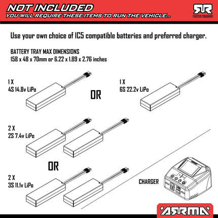 Arrma 1/8 NOTORIOUS 6S V6 4X4 BLX Brushless Stunt Truck RTR, Blue ARA8611V6T2