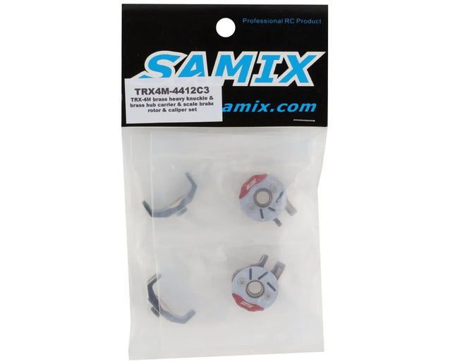 Samix Brass Steering Knuckles & C-Hubs for Traxxas TRX-4M (Black) (2) (32g)