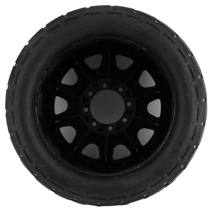 Pro-Line 1/8 Menace HP Belted 3.8 Pre-Mounted Truck Tires Black S3 w/Raid Wheels