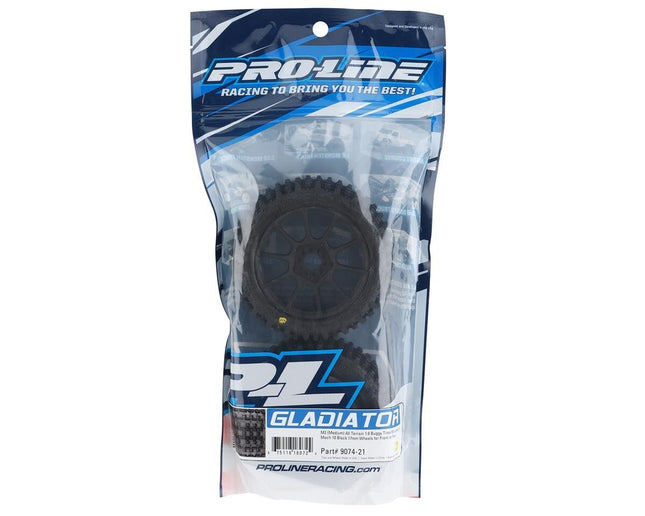 Pro-Line Gladiator Pre-Mounted 1/8 Buggy Tires (Black) (M2) w/Mach 10 Wheels