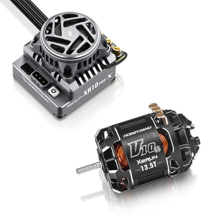 Hobbywing XR10 Pro G3X Stock Spec Sensored Brushless ESC & V10 G5 Motor (13.5T)