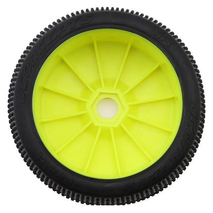 JConcepts Arina Pre-Mounted 1/8th Buggy Tires (Yellow) (2) (Green) JCO4114-22