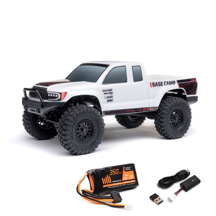 Axial SCX24 Base Camp 1/24 Scale Electric Brushed RTR White AXI1219T1