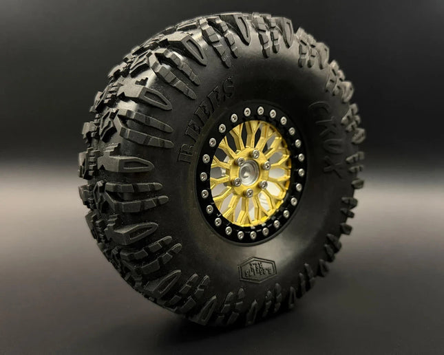 Reefs RC Brass 2.2" "SHIELD" Reversible Offset Wheel Face Set (2) 78.8g ea