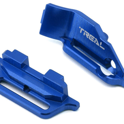 Treal Hobby Aluminum Battery Hold-Down Traxxas Mini Maxx w/Flex Strap Blue