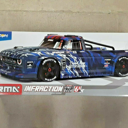 Arrma Infraction V2 6S BLX Brushless 1/7 RTR 4WD Street Bash Truck Silver New!!