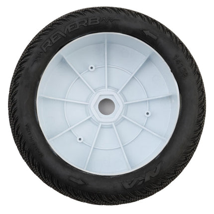 AKA Reverb 4.0" 1/8 Truggy Pre-Mount Tires (White) (Soft-Long Wear) AKA14139XRW
