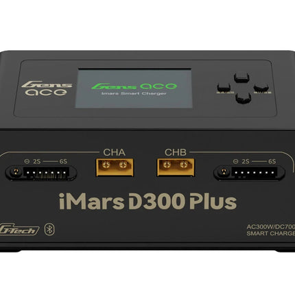 Gens Ace iMars D300 Plus G-Tech Smart Dual AC/DC Charger Blk 6S/16A Bluetooth