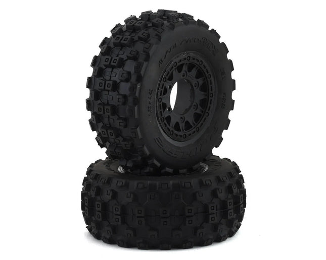 Pro-Line Badlands MX SC Tires w/Raid Wheels Black Electric (M2) w/12mm Hex