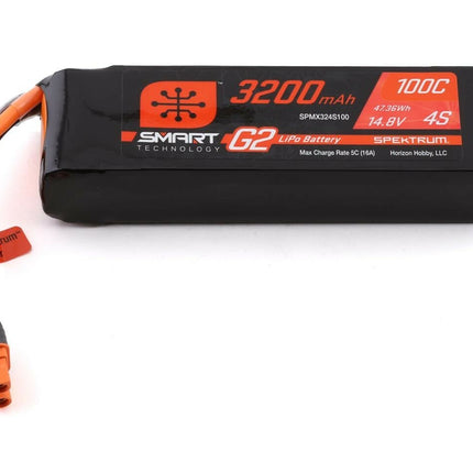 Spektrum RC 4S Smart G2 LiPo 100c Battery Pack 14.8V/3200mah w/IC3 SPMX324S100