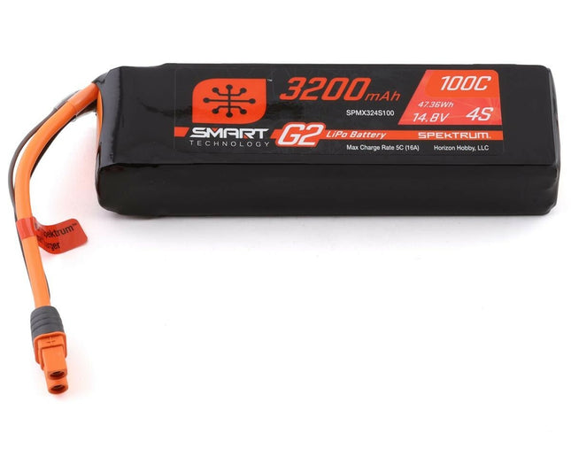 Spektrum RC 4S Smart G2 LiPo 100c Battery Pack 14.8V/3200mah w/IC3 SPMX324S100