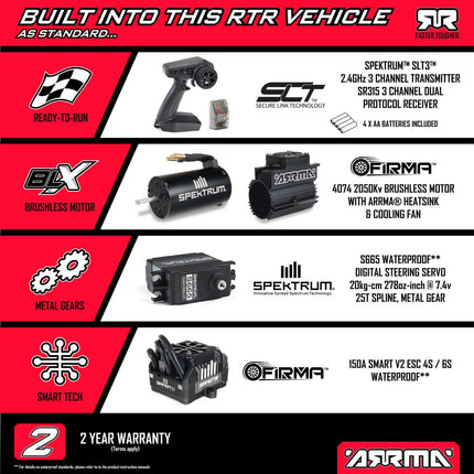 Arrma 1/8 KRATON 6S EXB 4X4 RTR Brushless Speed Truck, BLACK ARA8708V6T1