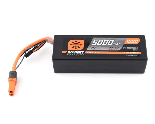 Spektrum RC 3S Smart LiPo Hard Case 100C Battery w/IC5 Connector 5000MAH 11.1V