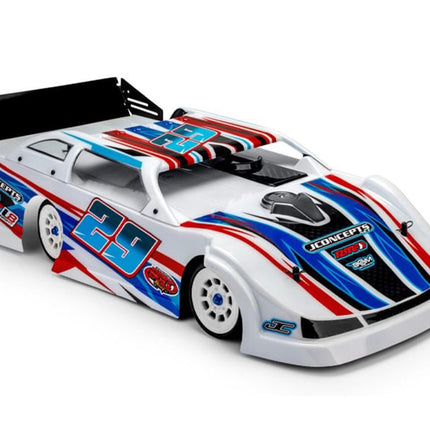 JConcepts L8 Night G3 Speedway 1/10 Dirt Oval Latemodel Body w/Spoiler (Clear) 