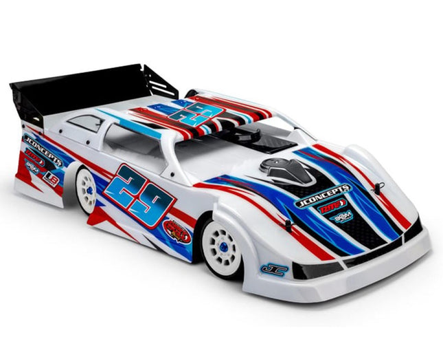 JConcepts L8 Night G3 Speedway 1/10 Dirt Oval Latemodel Body w/Spoiler (Clear) 