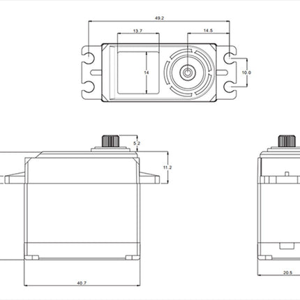 SRT Servos DL5015 Standard LV DC Digital Waterproof Servo SRTDL5015