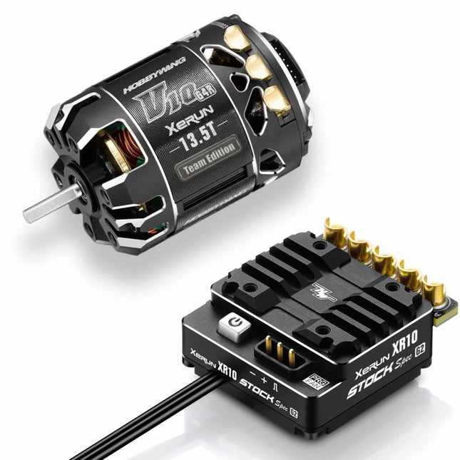 Hobbywing XeRun XR10 Stock Spek G2 ESC & XERUN V10 G4R 13.5T Brushless Combo