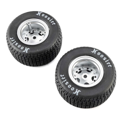 Losi 22S Dirt Late Model Hoosier 1/10 Pre-Mount Tires (Satin Alum) Soft LOS-4641