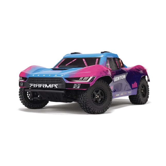 Arrma 1/10 SENTON 4X4 223S BLX Brushless Short Course Truck RTR/DSC, Pink/Blue