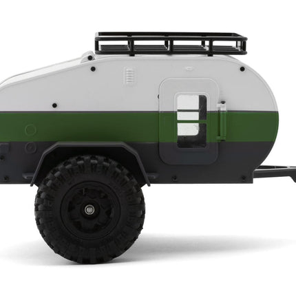 Injora Axial SCX24 1/24 Scale Teardrop Trailer w/Hitch (White/Green) INJTC01-GN