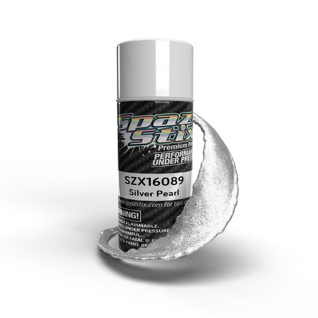Spaz Stix Silver Pearl Aerosol Paint, 3.5oz Can SZX16089