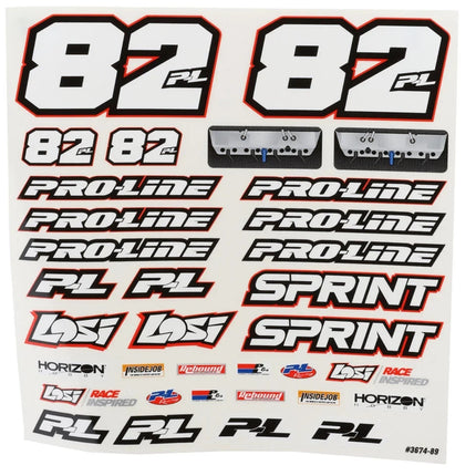 Pro-Line Losi 22S Sprint Car Body w/Wing (Clear) (Lightweight) PRO367400