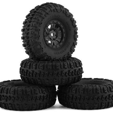 Pro-Line 1/24 Trencher F/R 1.0" Tires Mounted 7mm Black Impulse (4): SCX24