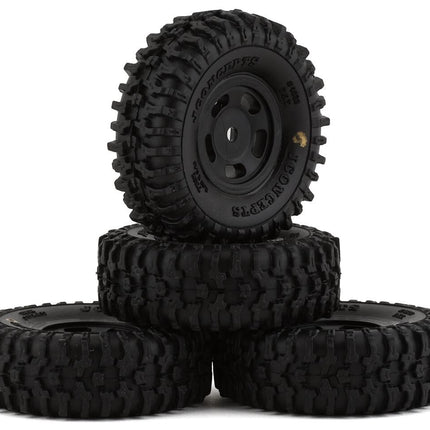 JConcepts Tusk 1.0" Pre-Mounted Tires w/Glide 5 Wheels Gold Comp