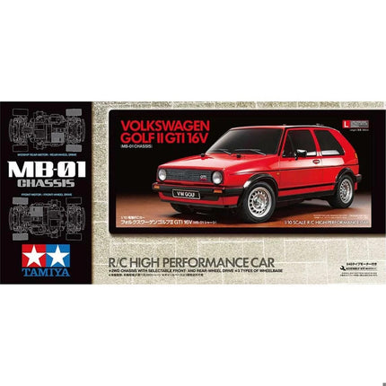 Tamiya Volkswagen Golf II GTI 16V Electric 1/10 FWD/RWD On-Road Kit MB-01 58748