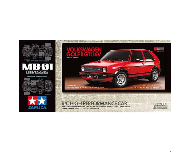 Tamiya Volkswagen Golf II GTI 16V Electric 1/10 FWD/RWD On-Road Kit MB-01 58748