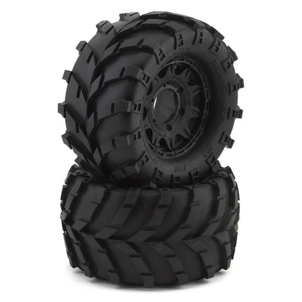 Pro-Line 1/10 Masher F/R 2.8" MT Tires Mounted 12mm/14mm Black Raid